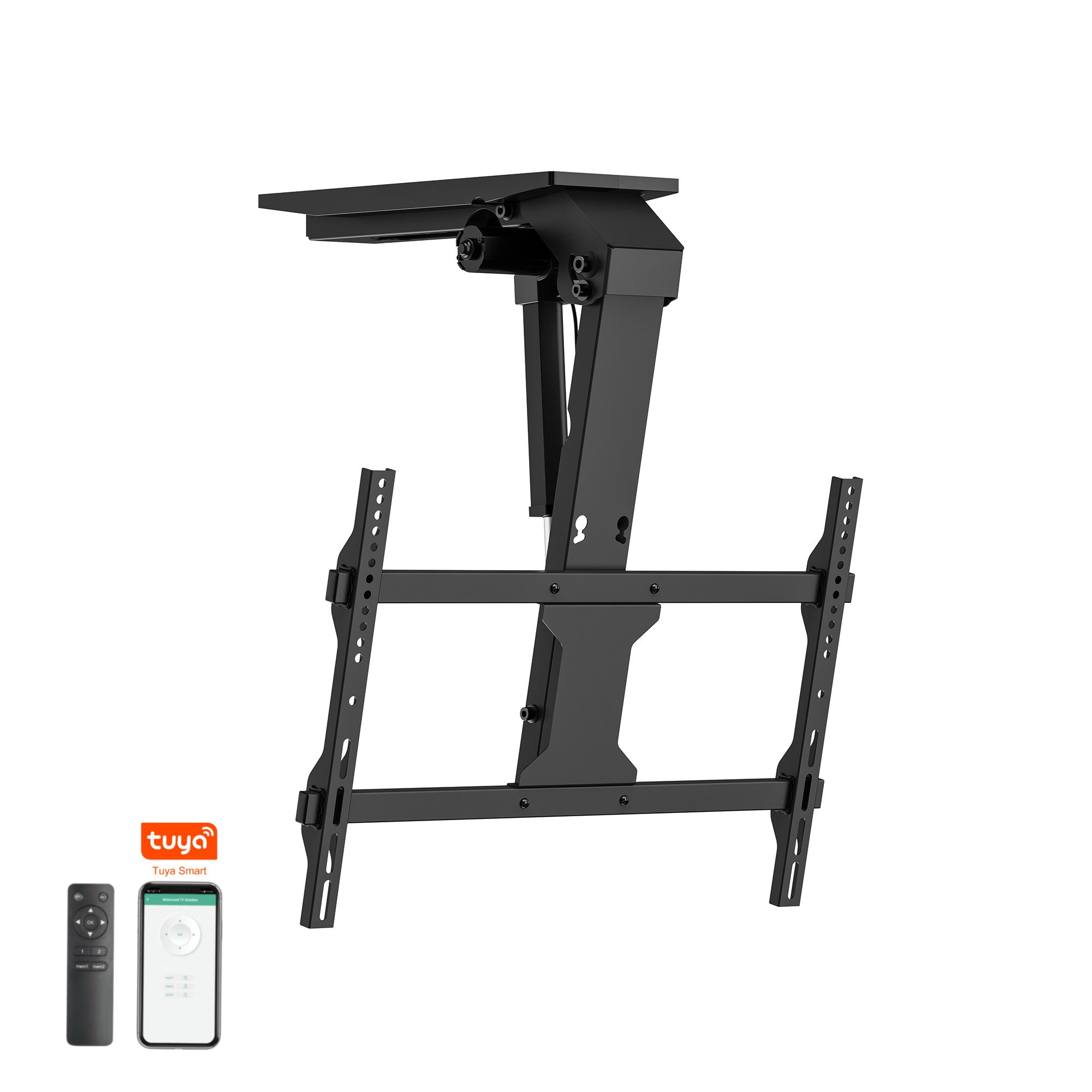 EasyLife TV-Deckenhalterung EasyLife - TV Deckenhalter V2 Smart Home elektrisch schwenkbar, (bis 75 Zoll)