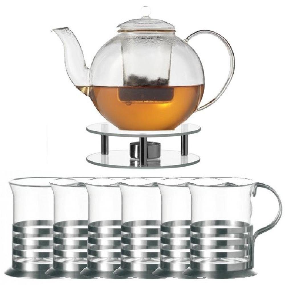 LEONARDO Kanne Leonardo Teekanne Armonia mit Stövchen und Teegläsern (8-Teilig)