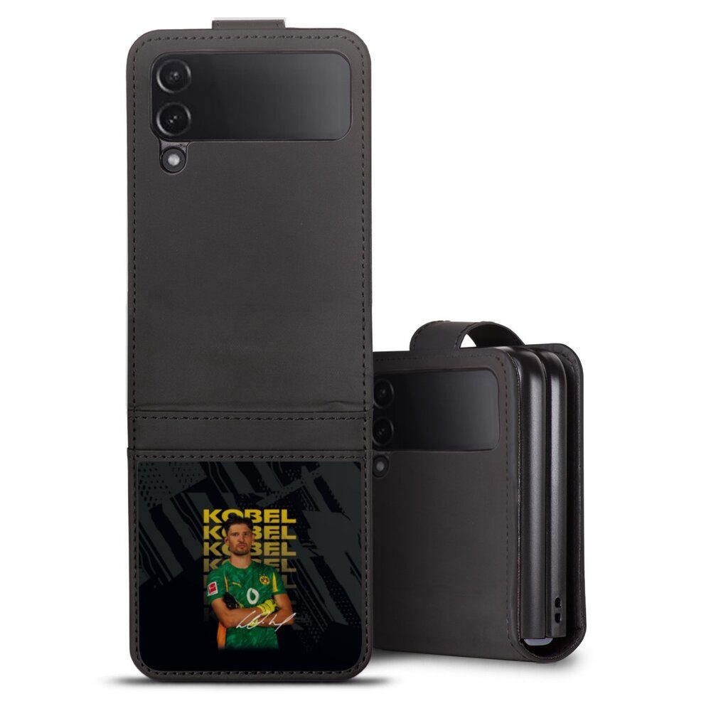 DeinDesign Handyhülle Borussia Dortmund Gregor Kobel BVB Gregor Kobel 25/26, Samsung Galaxy Z Flip 4 Hülle Handy Flip Case Wallet Cover