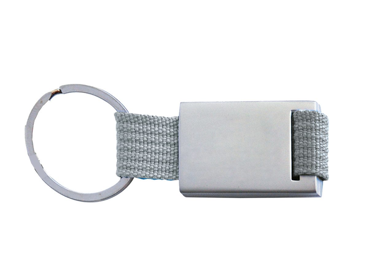 Best Offer Schlüsselanhänger Schlüsselanhänger / aus Metall / mit trendigem Nylonband / Farbe: grau