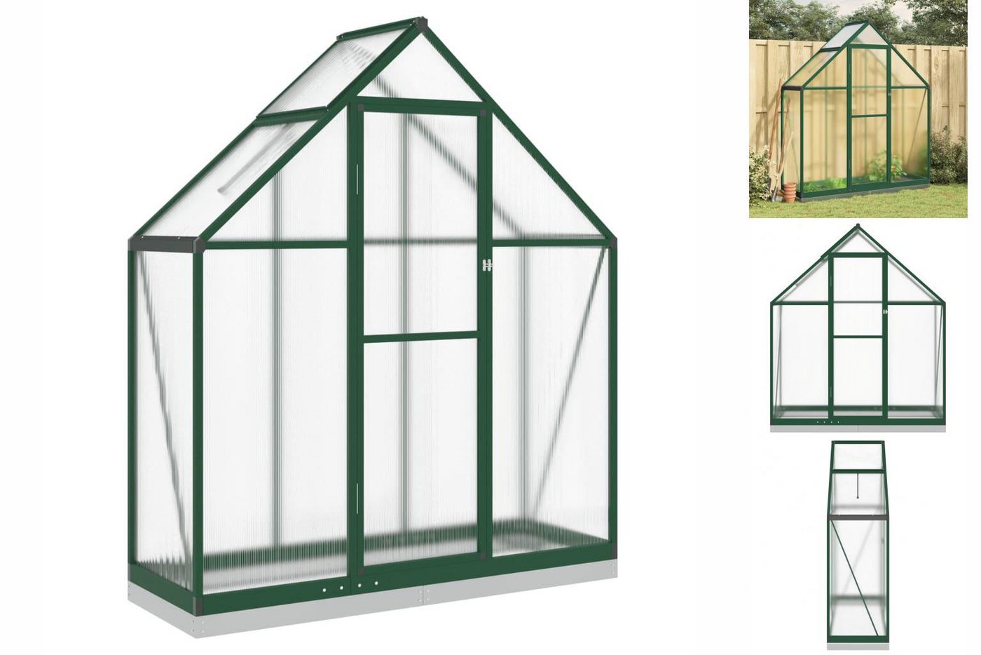 vidaXL Gewächshaus Gewächshaus mit Fundamentrahmen Grün 169x58x202 cm Aluminimum grün | Rabatt: 24% vidaXL Gewächshaus Gewächshaus mit Fundamentrahmen Grün 169x58x202 cm Aluminimum grün | Rabatt: 24%