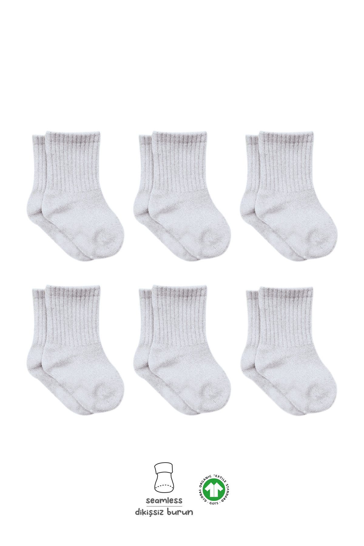 bistyle Socken für Babys Neugeborene Babysocken Jungen Mädchen Kurzsocken (Set, 6-Paar, 6er-Pack) gerippt Bio-Baumwolle GOTS zertifiziert 0-6 Monate bis 2-3 Jahre