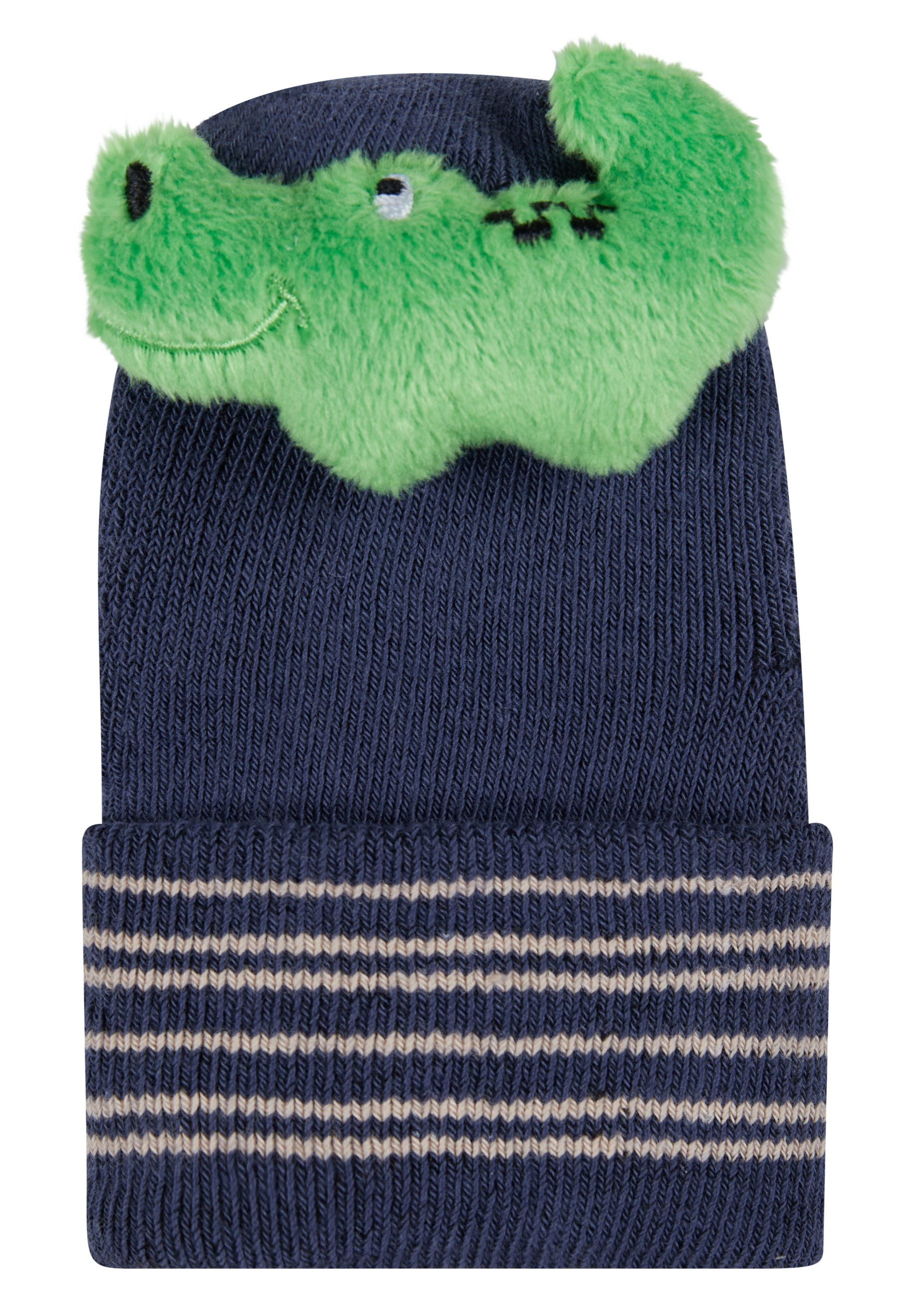 Sterntaler® Rasselsocke Baby Rasselsocken Krokodil, Baby Socken mit Umschlag, Innenfrottee und Rasselfigur