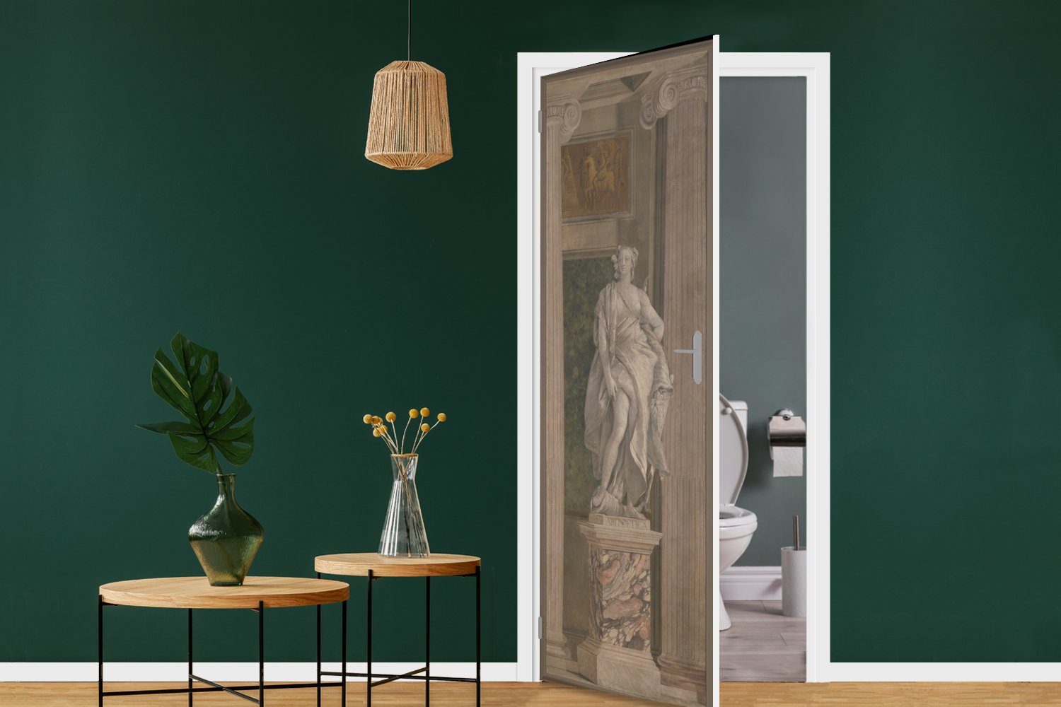 Matt, Tür, Fototapete von MuchoWow Giovanni Battista (1 Türaufkleber, Tiepolo, Gemälde Türtapete bedruckt, 75x205 St), Mathe für cm -