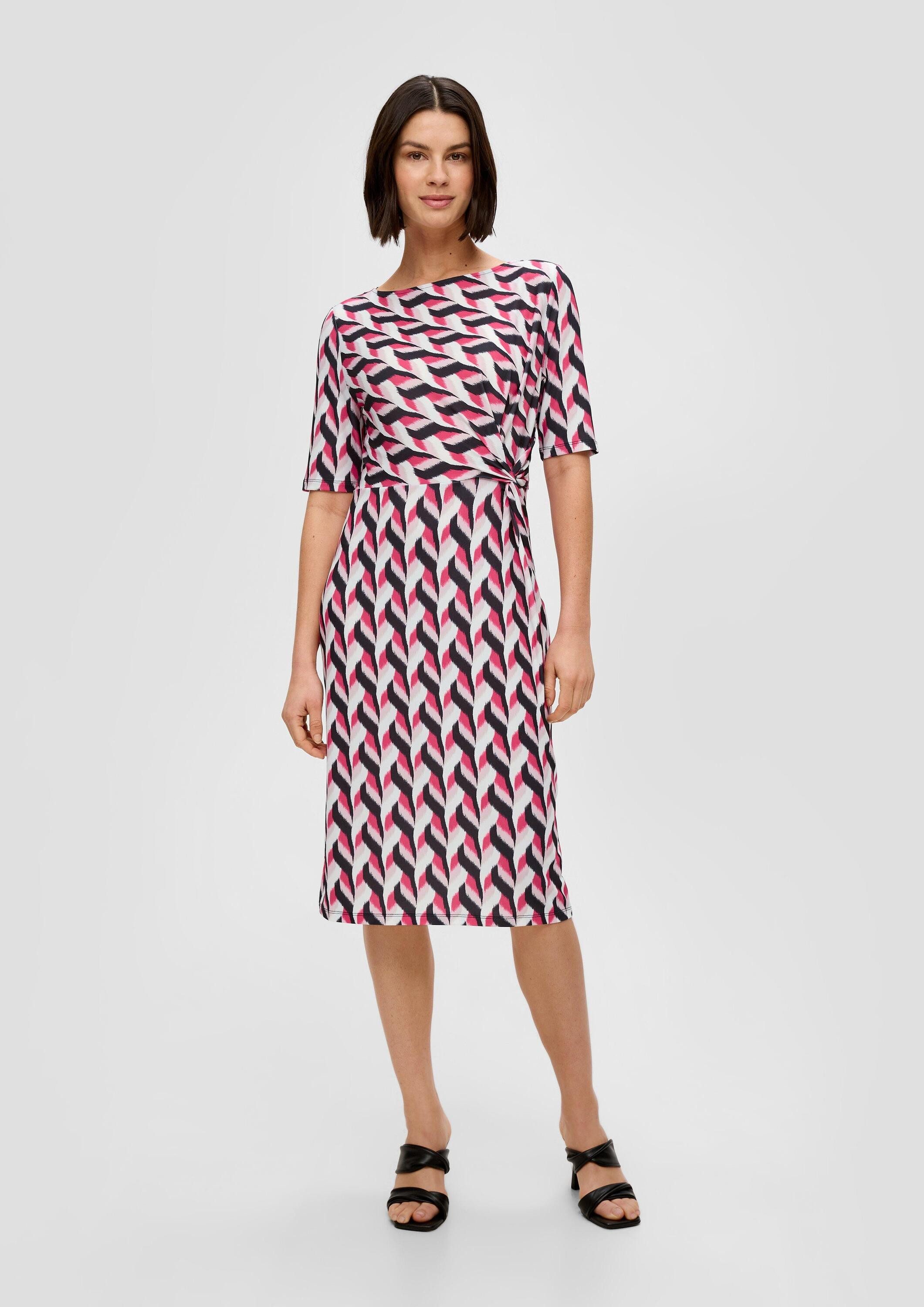 s.Oliver Midikleid Kleid Midikleid mit All-over-Print günstig online kaufen