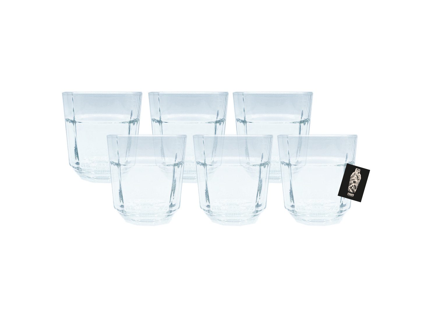 Gläser-Set Fritz-Kola 6er-Set 6x 0,2L Glas Gläser geeicht eckig