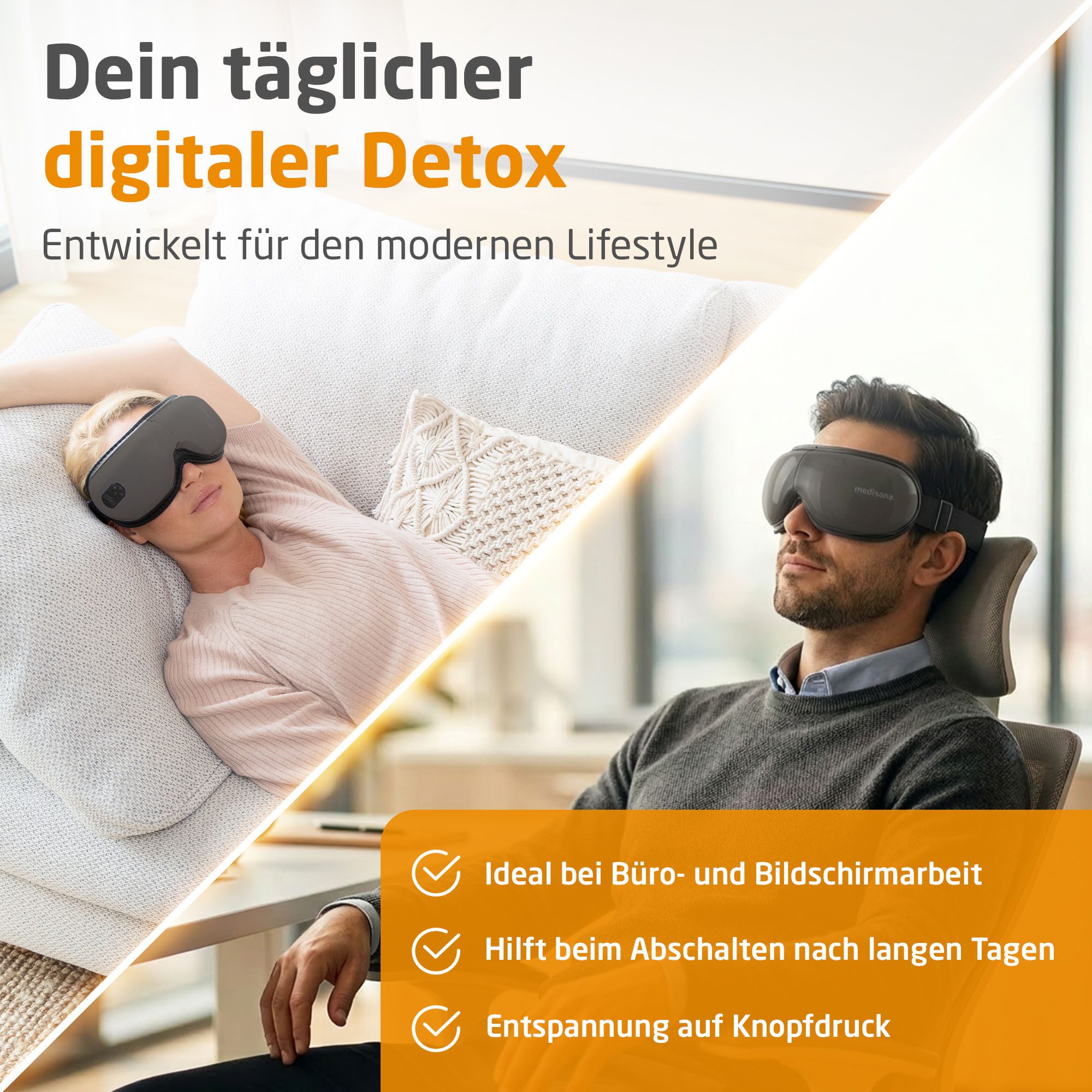 medisana Gesichtsmassagegerät EM 150, Luftkompressions-/Vibrationsmassage, Muskelentspannung, Wärmefunktion