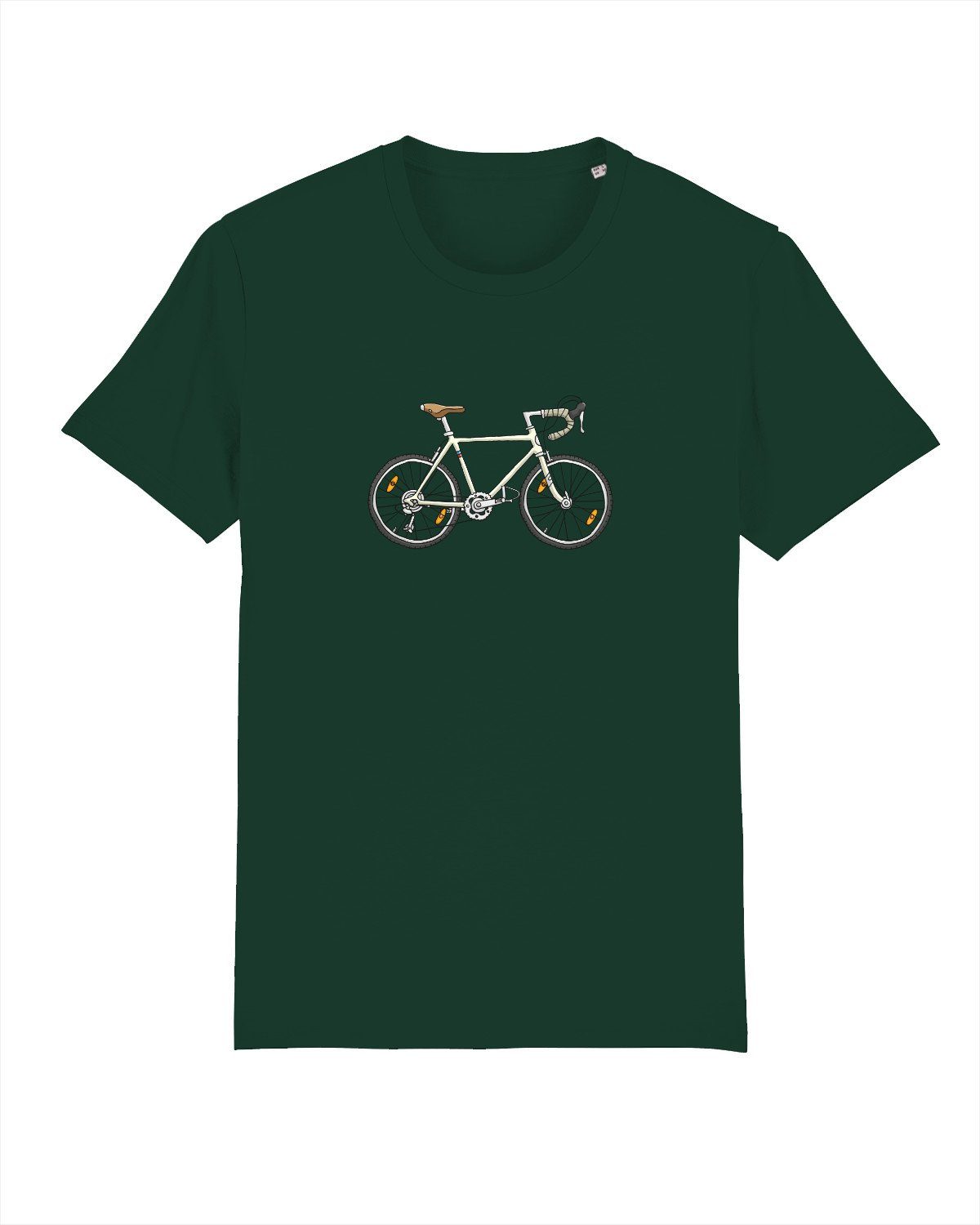 Apparel glazed wat? Print-Shirt (1-tlg) Doodle grün Bike