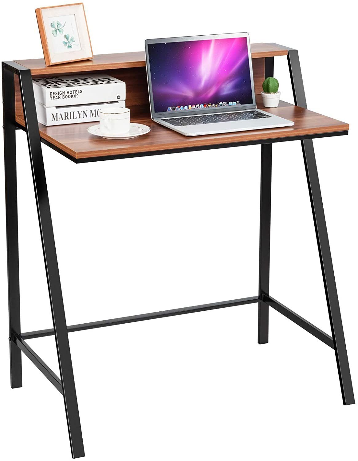 COSTWAY Schreibtisch »Computertisch«, 2-stöckig, mit stabilem Metallrahmen  online kaufen | OTTO