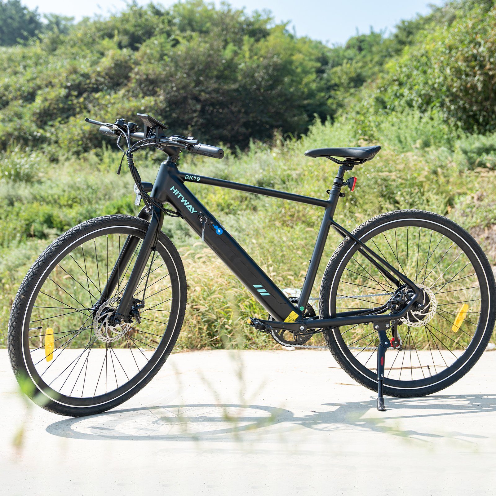 HITWAY E-Bike 27.5 Zoll Grad,40 BLAU Fahrradpumpen für Gang kg Nabenschaltung, nur 20 km, 170-190cm km–80 Fahrradschlösser Elektrofahrrad,250W/36V/12AH,25 Heckmotor, 7 Shimano, und