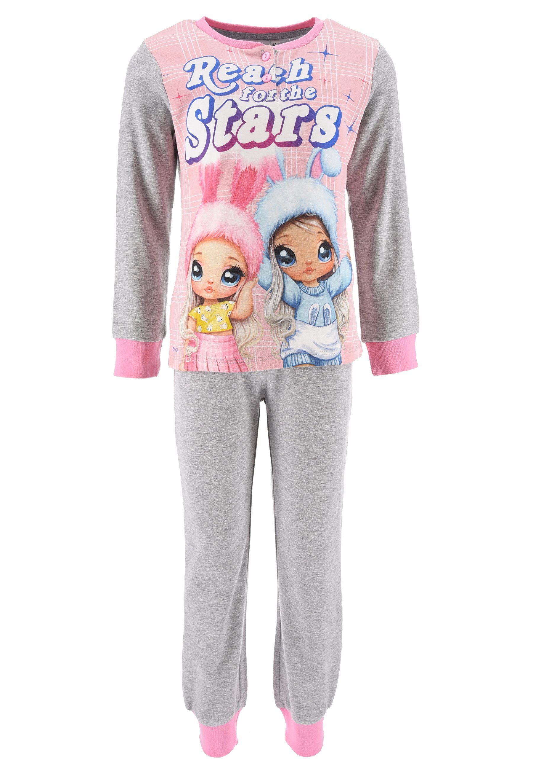 Na! Na! Na! Surprise Schlafanzug Kinder Schlafanzug Mädchen Pyjama (2 tlg) Langarm-Shirt + Schlafhose Grau
