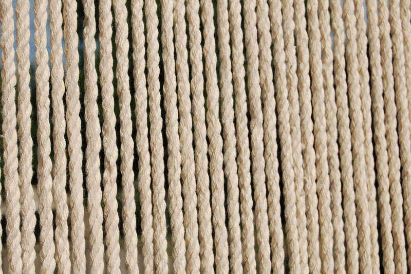 Türvorhang CASA TOULON 3 Seilvorhang creme beige, La Tenda, Ösen, halbtransparent, 90 x 210 cm, Kunststoff - Schrauben inklusive