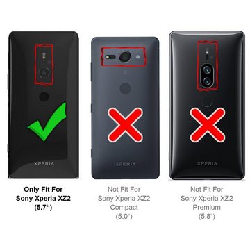 CoolGadget Handyhülle Transparent Ultra Slim Case für Sony Xperia XZ2 5,7 Zoll, Silikon Hülle Dünne Schutzhülle für Sony XZ2 Hülle