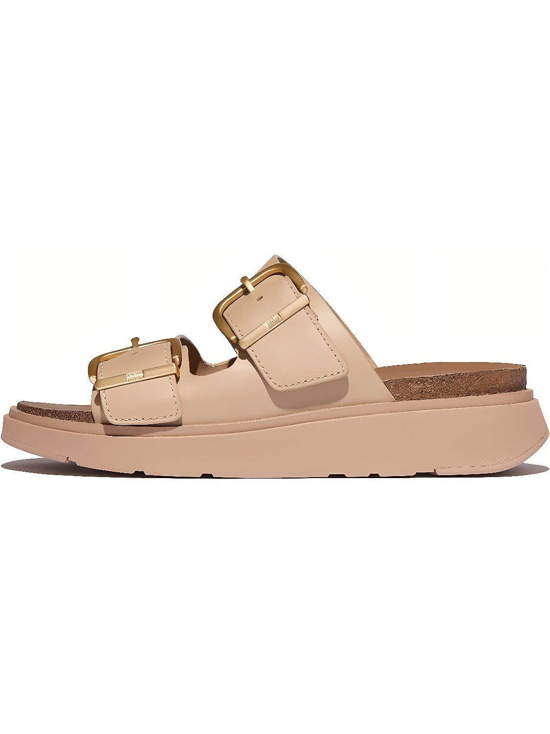 Fitflop Gen-FF Buckle Two-Bar Leather Slides Sandale