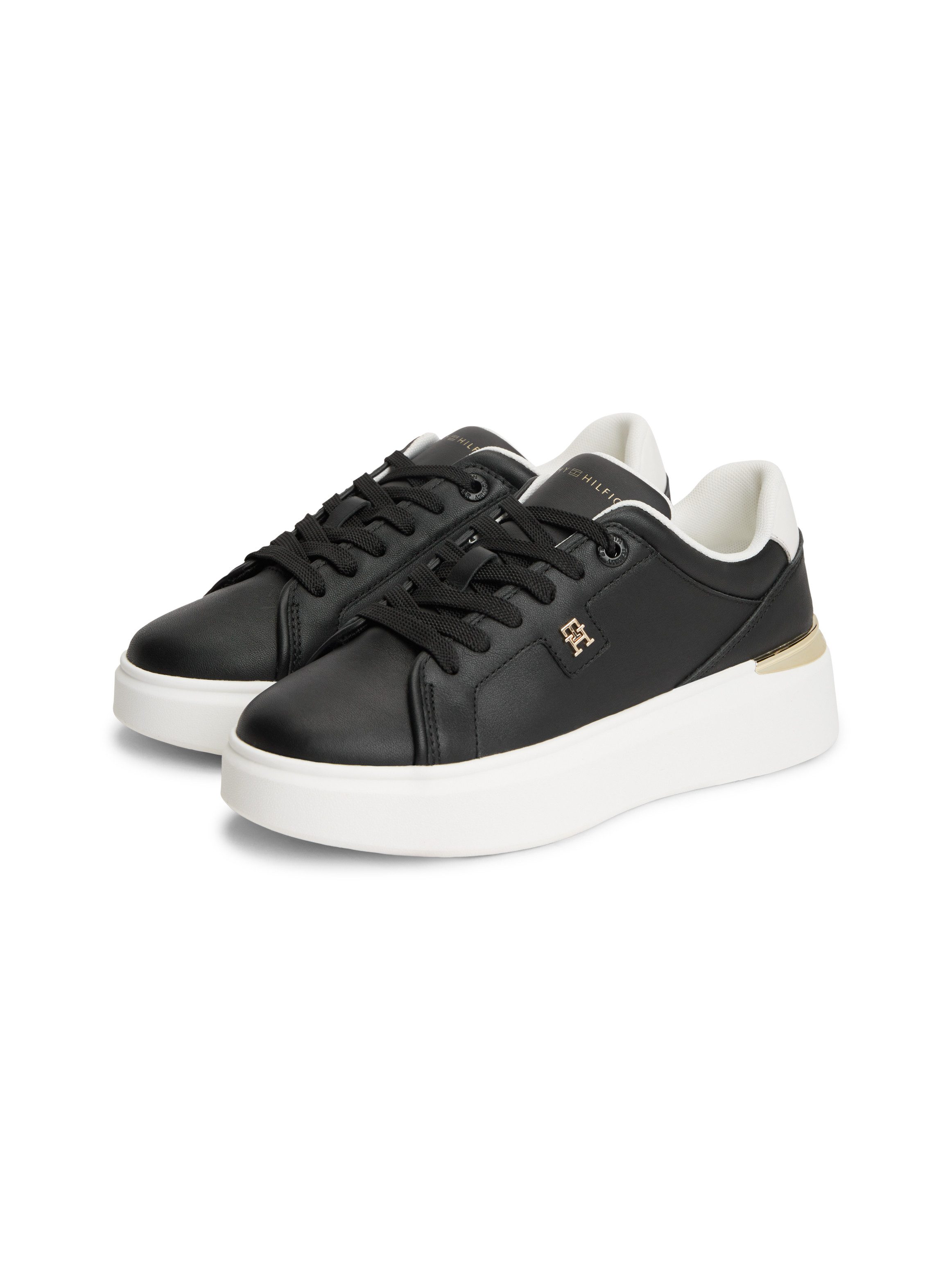 Tommy Hilfiger TH CHIC PLATFORM Plateausneaker Freizeitschuh, Halbschuh, Schnürer mit seitlichem TH-Emblem