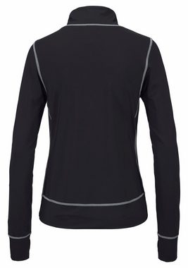 LASCANA ACTIVE Trainingsjacke -Sportjacke Black Marble mit Kontrastnähten und Stehkragen