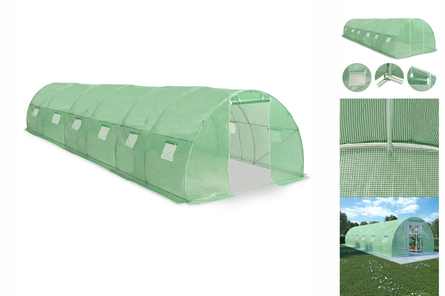 vidaXL Gewächshaus Gewächshaus 27 m² 900300200 cm grün | Rabatt: 24%