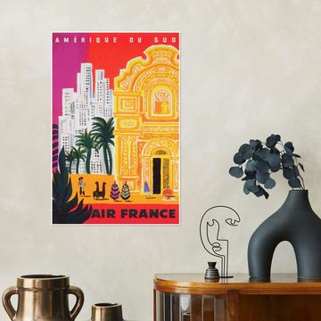 Posterlounge Poster Vintage Travel Collection, Air France (französisch), Vintage Illustration