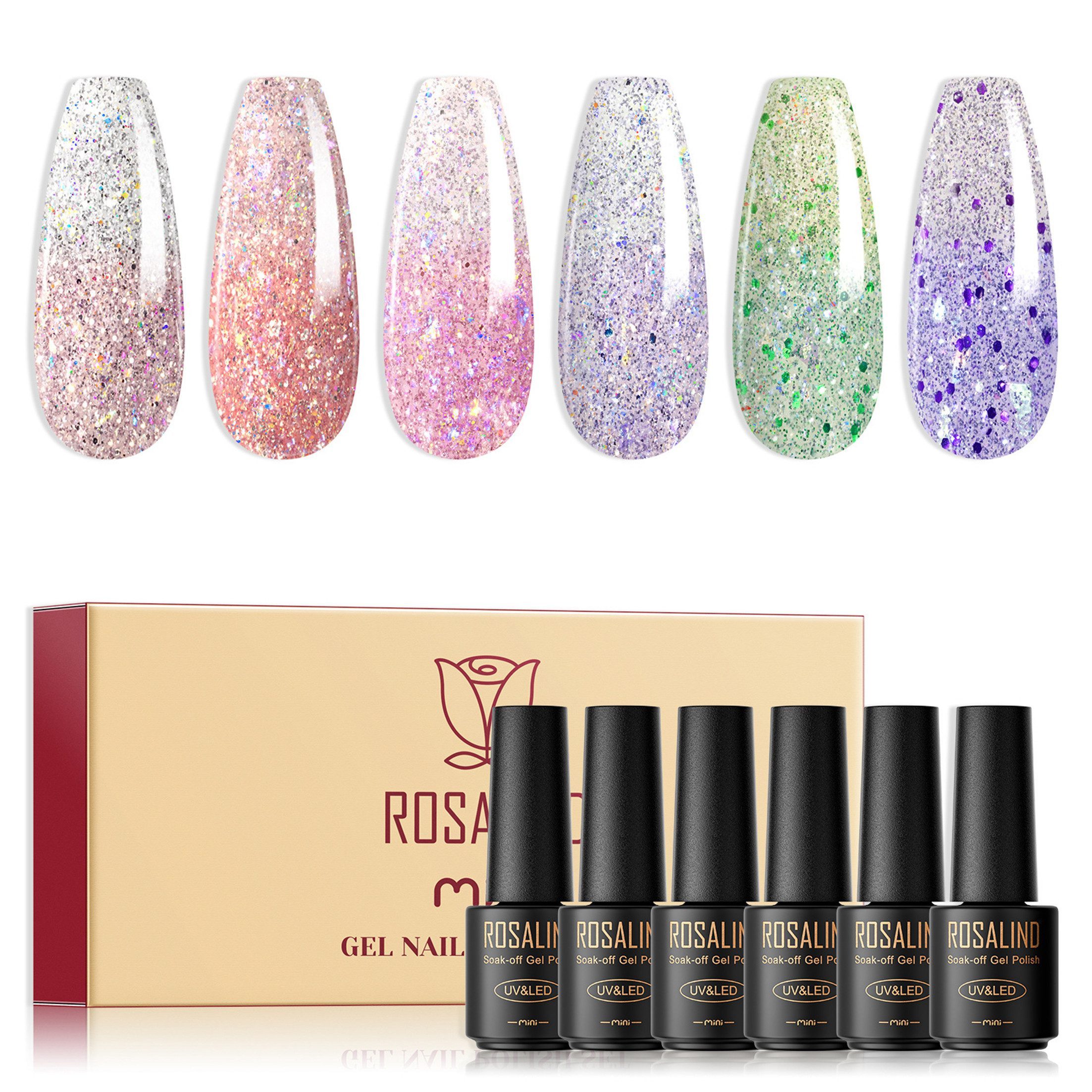 KINSI Nagellack-Set Starter Gel-Nagellack Set mit 6 Farben – Ideal für Anfänger, Perfekte Geschenkidee