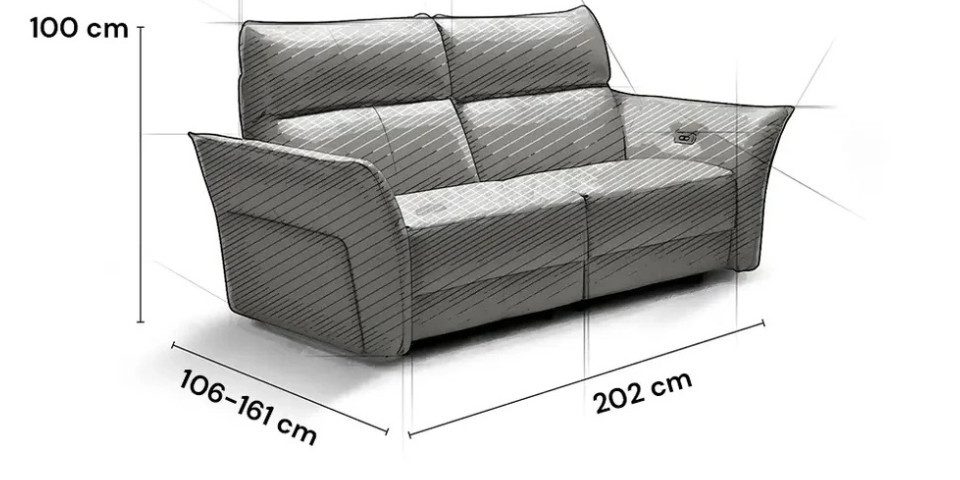 moebeloutlet.de Sofa Leder Sofa Como