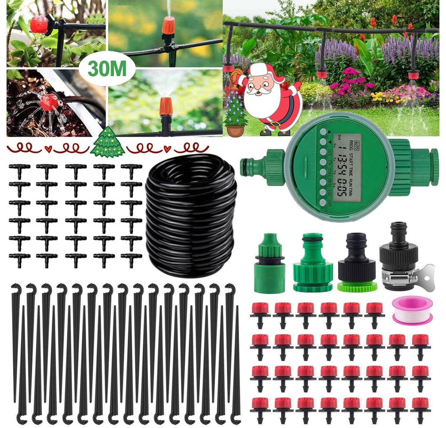 Bewässerungssystem Bewässerungssystem Gartenbewässerungssystem mit Zeitschaltuhr 30M