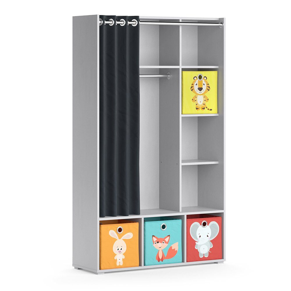 Vicco Kleiderschrank Luigi, Hellgrau, 105.8 x günstig online kaufen