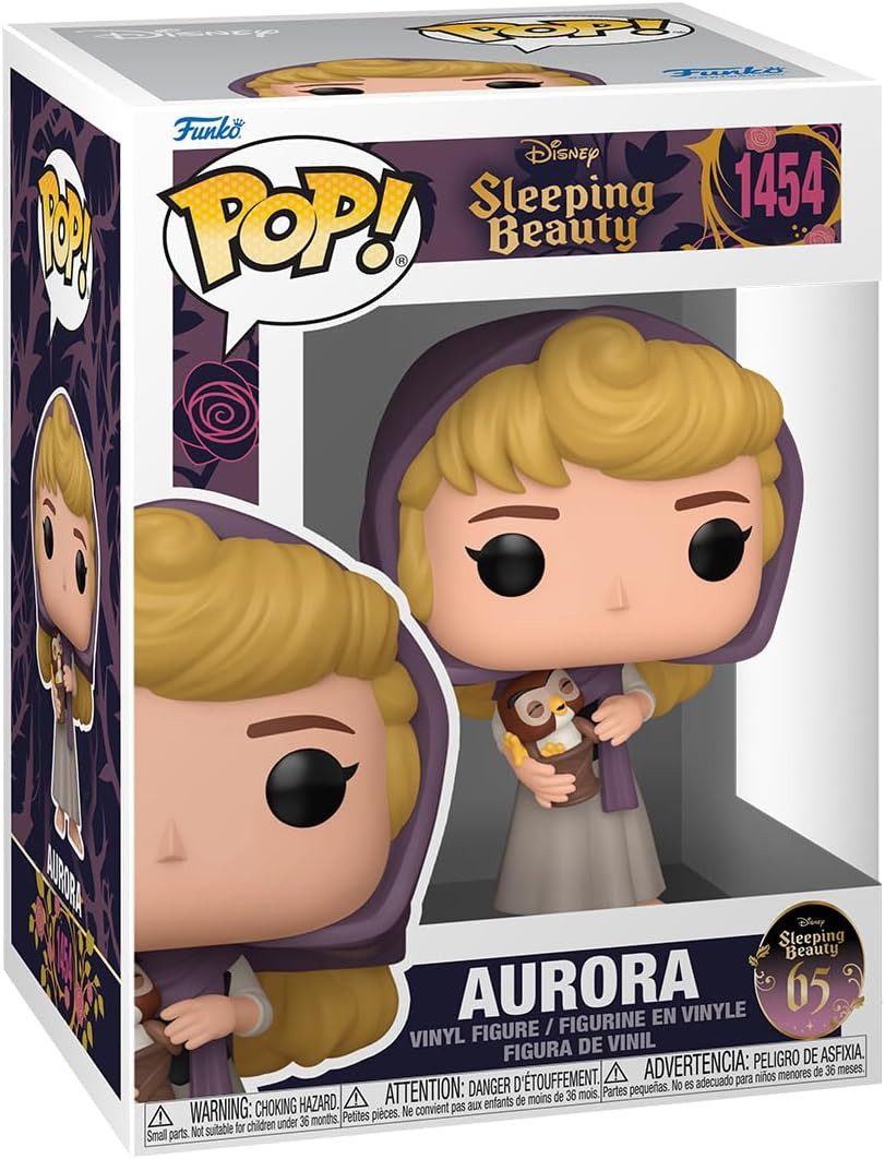 Funko Actionfigur Dornröschen POP! Disney Vinyl Figur Aurora w/Owl 9 cm, (1-tlg), niedliche Figur aus Vinyl