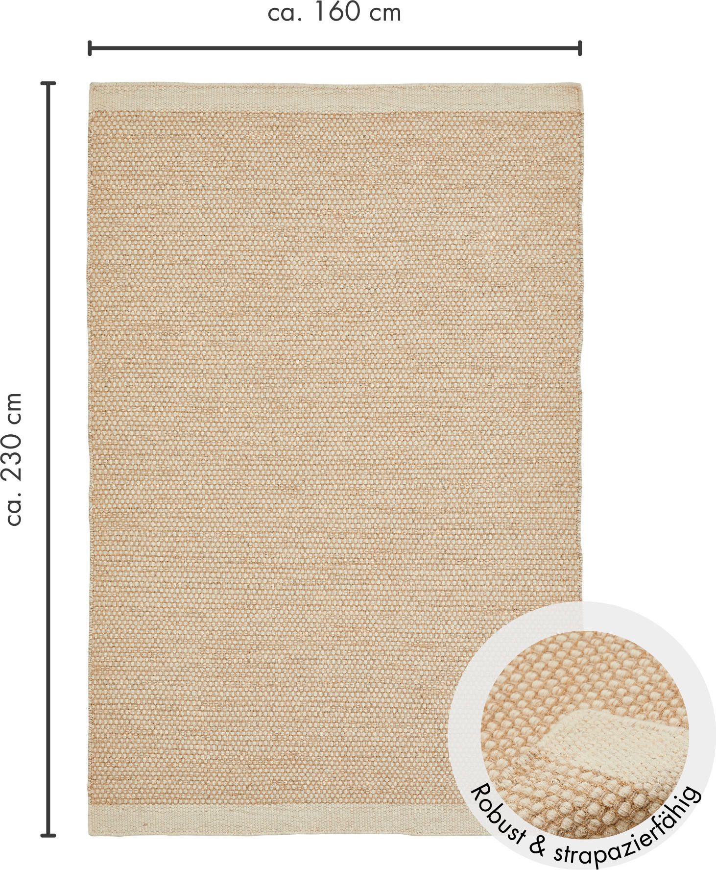 LUXOR living Wollteppich Visby, rechteckig, Höhe: 8 mm, Handweb Teppich, Flachgewebe, handgewebt, reine Wolle. Reduzierter Preis € 159,99. Unverbindliche Preisempfehlung € 379,00