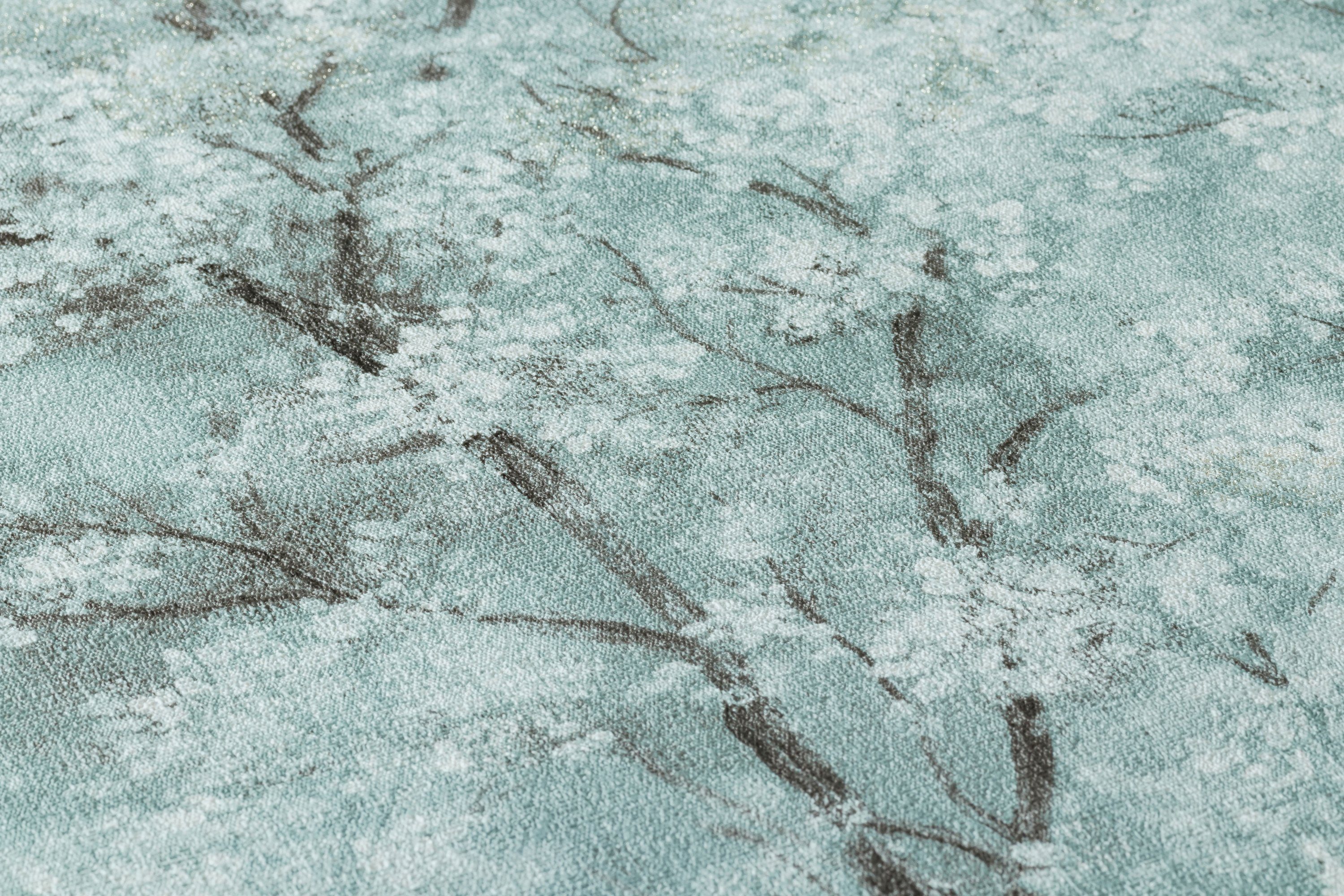 living walls Vliestapete New Walls Cosy & Relax mit Kirschblüten, glatt, Wald, botanisch, floral, Tapete Wald Tapeten Wohnzimmer Schlafzimmer Küche modern Design Optik