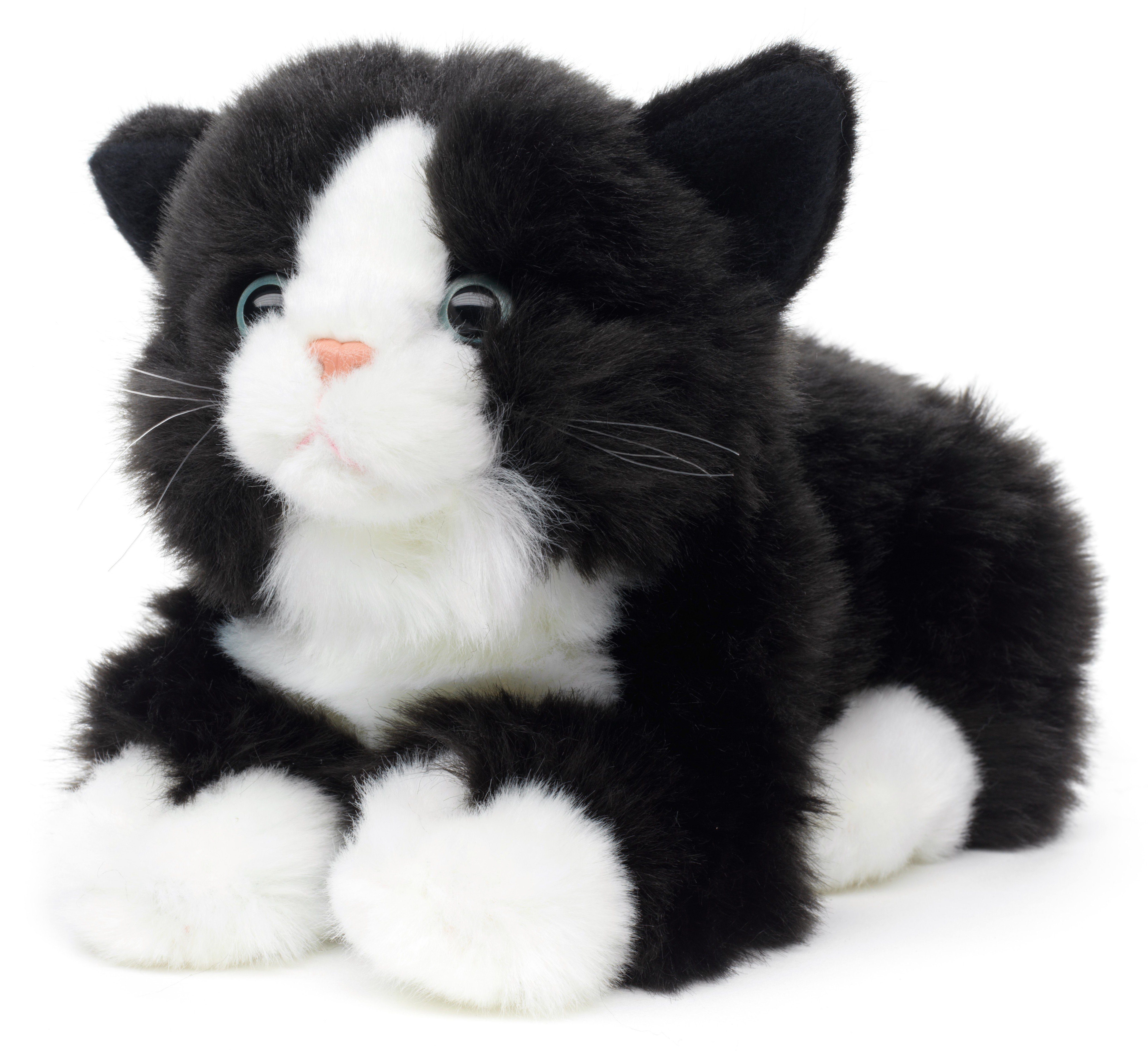 Uni-Toys Kuscheltier »Katze, liegend - versch. Fellfarben - Länge 20 cm -  Plüsch, Plüschtier«, zu 100 % recyceltes Füllmaterial