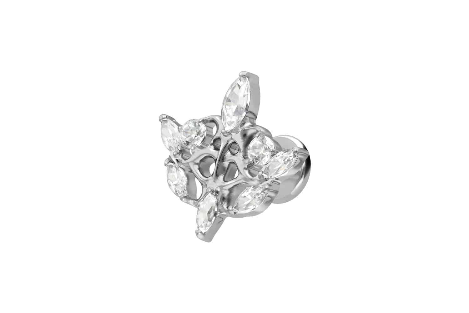 Piercing-Set Titan Labret mit Innengewinde GOTISCHES DESIGN