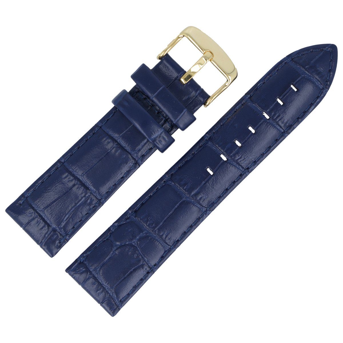 MARBURGER Uhrenarmband 24mm Leder Alligator Prägung günstig online kaufen