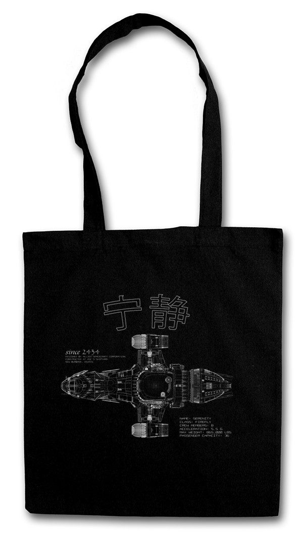 Beuteltasche Leaf Blueprint Stofftasche Firefly Bronze Ship I Am Leaf Wind Serenity