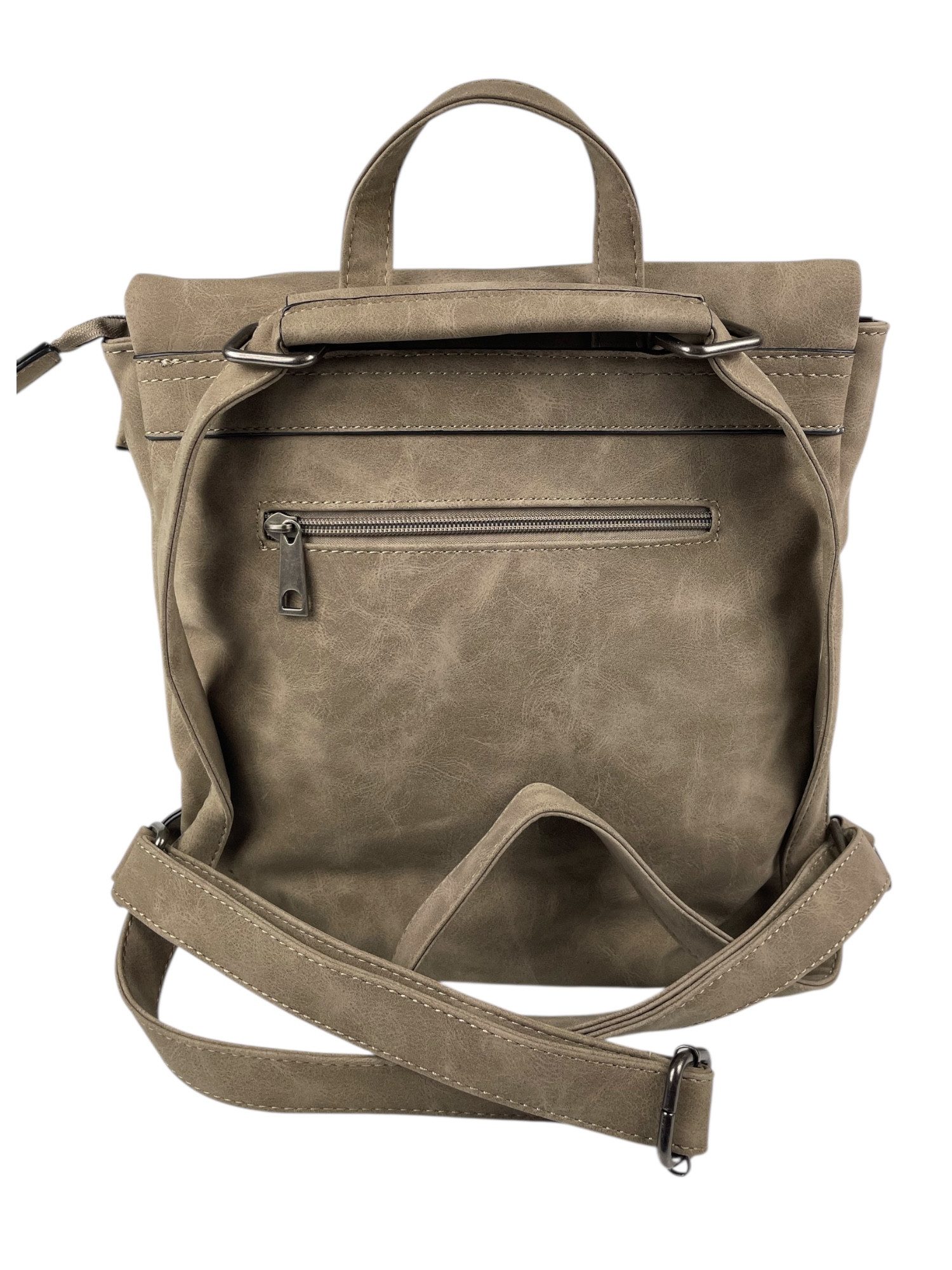 Taschen4life Rucksack 2in1 Rucksack & Umhängetasche in Einem D5623, Damen Rucksacktasche, Fächer, schnell umbaubar, Multifunktionsrucksack