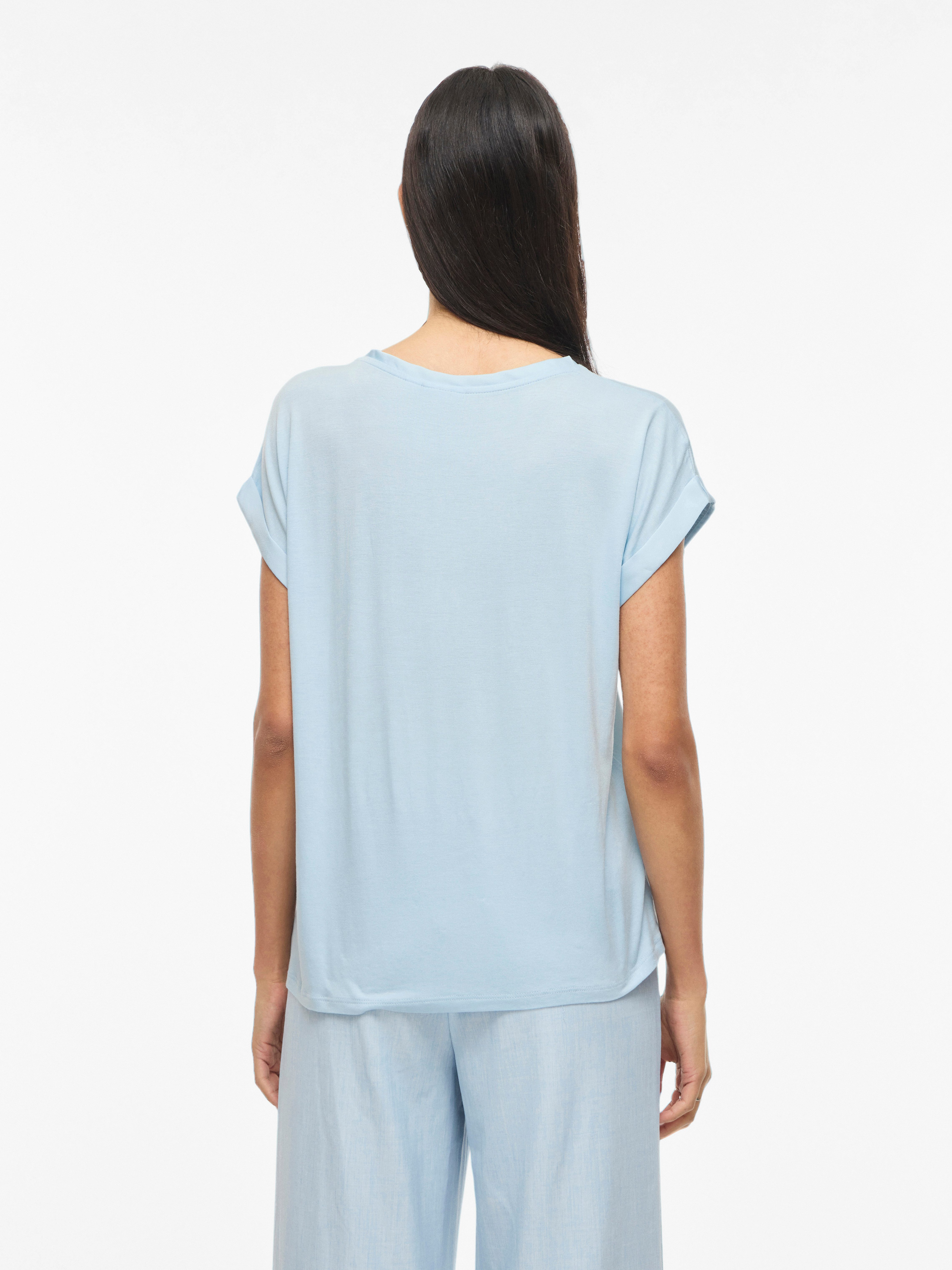 Vila Kurzarmshirt VIELLETTE S/S SATIN TOP - NOOS Satin Optik günstig online kaufen