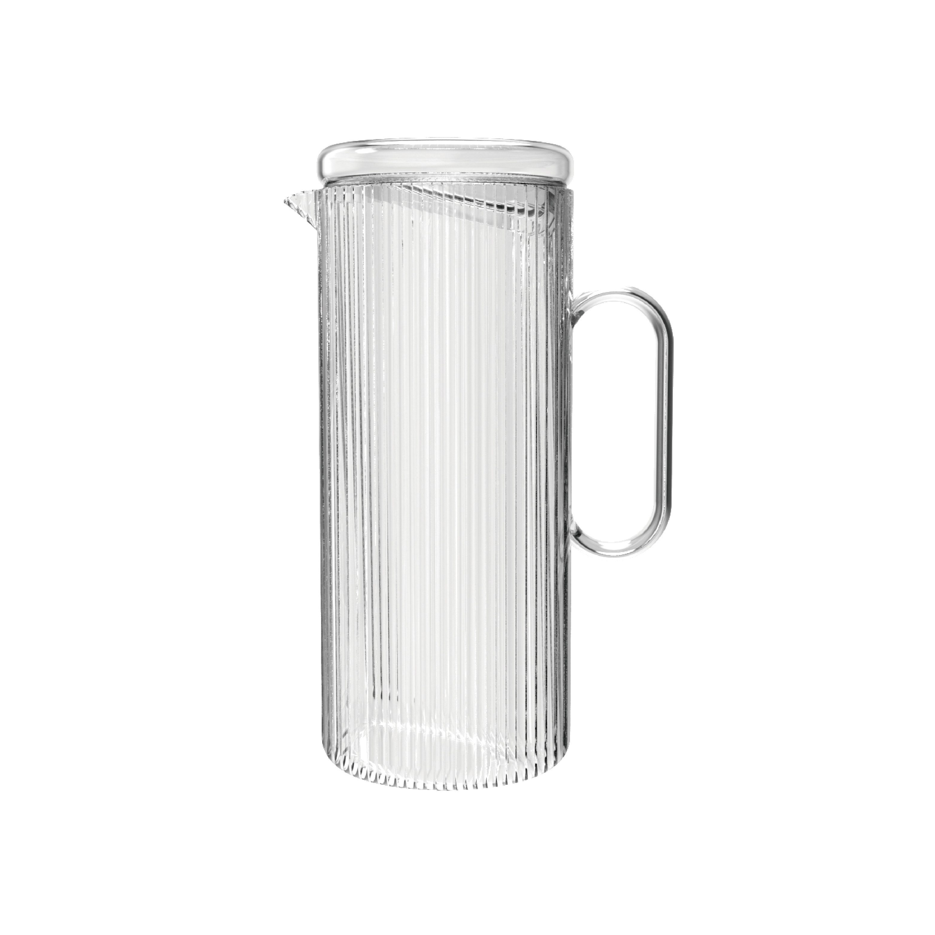 Nuts Wasserkaraffe aus Borosilikatglas 1,2 L, 50% recyceltes Glas, 1,2 L Fassungsvermögen