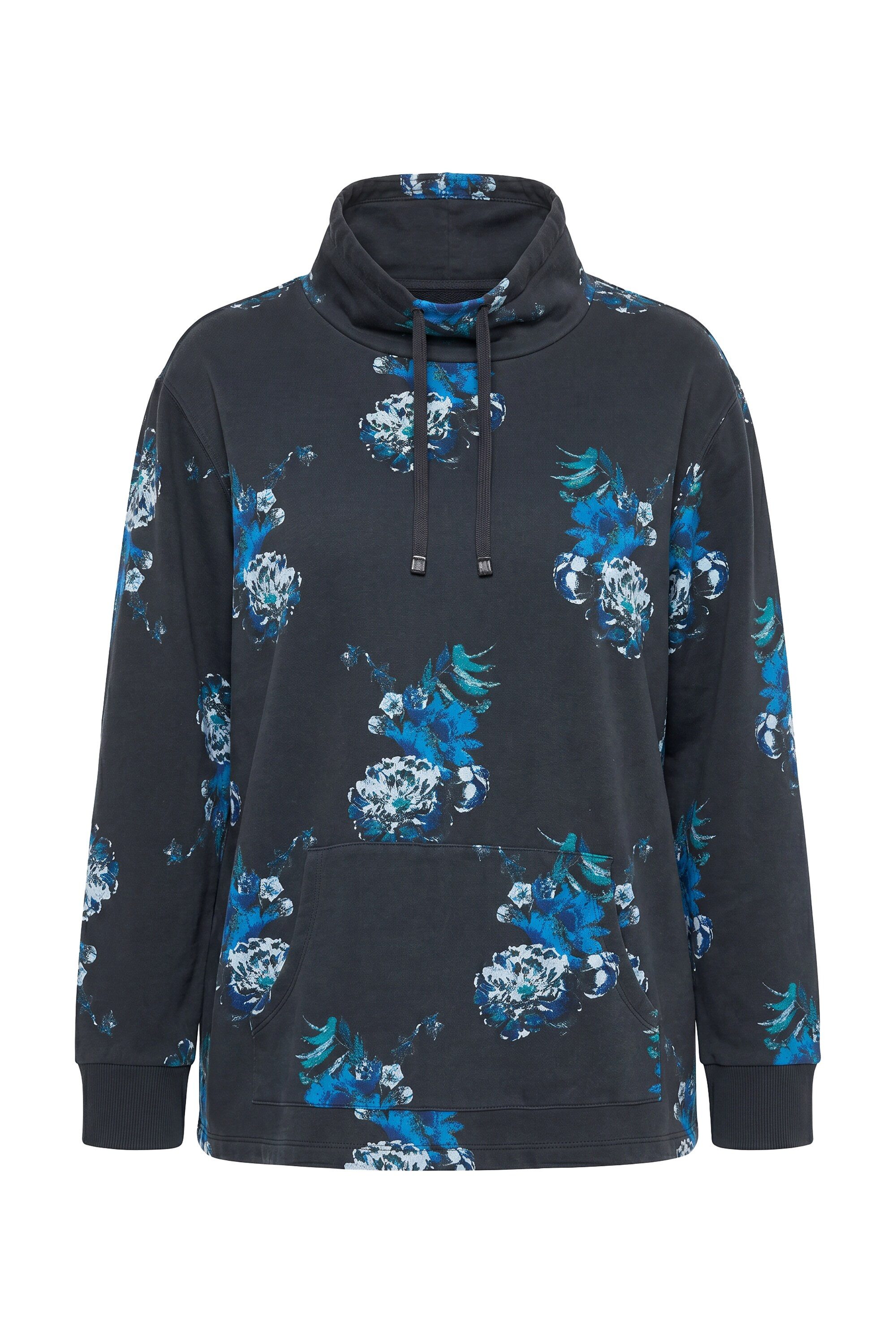 Ulla Popken Sweatshirt Sweater Blüten A-Linie Stehkragen Langarm – Bild 2 von 4