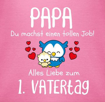 Shirtracer Shirtbody 1. Vatertag - Papa du machst einen tollen Job Geschenk Vatertag Baby