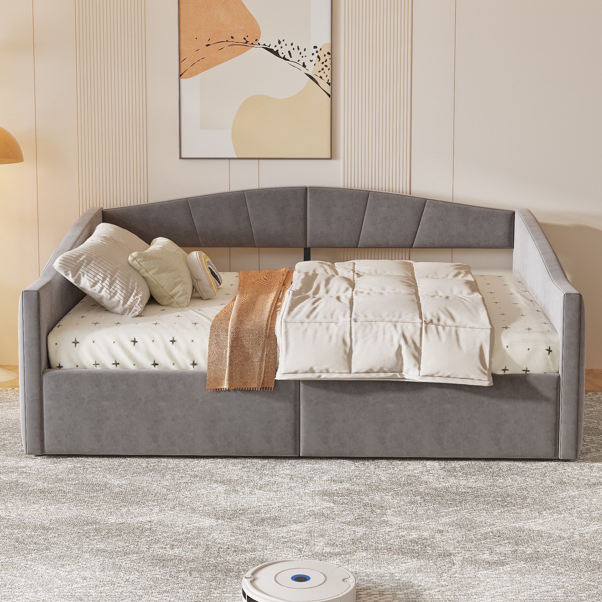 STILVORA Schlafsofa mit bettkasten Polsterbett Tagesbett 140×200 mit Latten günstig online kaufen