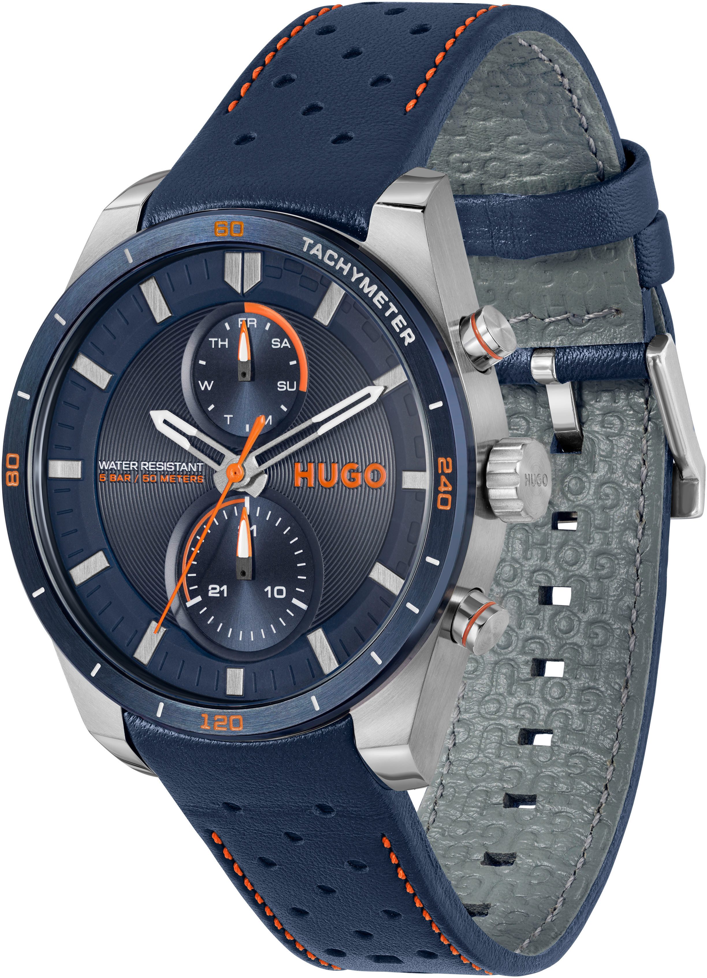 HUGO Multifunktionsuhr #FAST 1530371, Armbanduhr, Quarzuhr, Herrenuhr, Datu günstig online kaufen
