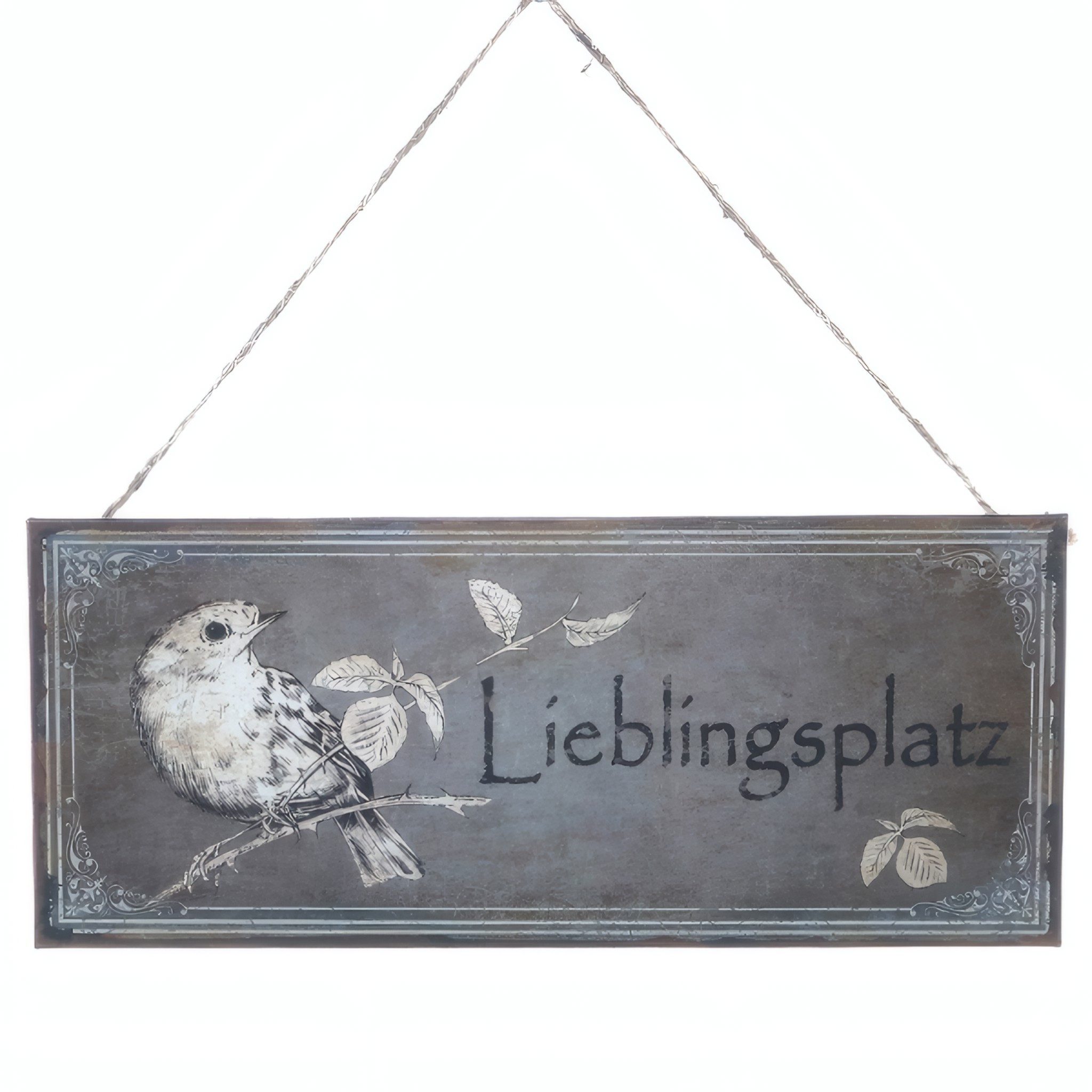 Metallschild Schild Lieblingsplatz, Vorgelmotiv