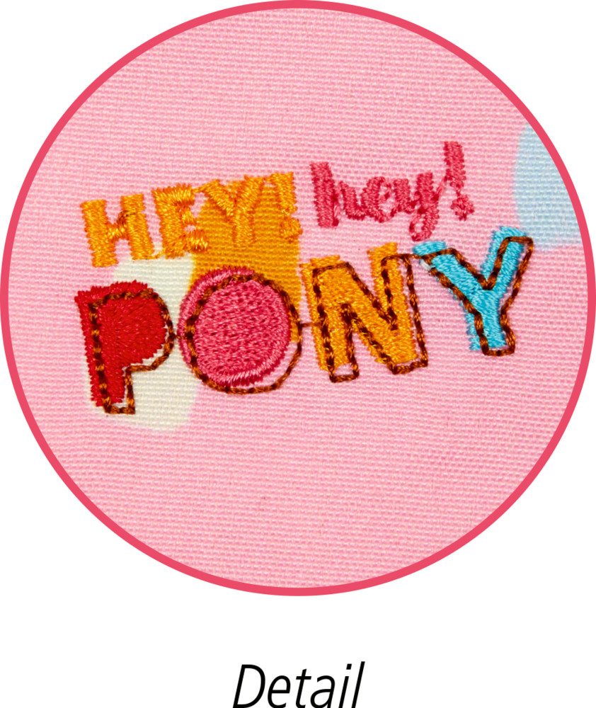COPPENRATH DIE SPIEGELBURG Umhängetasche Spiegelburg Hey! Pony Portmonee mit Kordel Ø 10 cm ab 4 Jahren (1-tlg), Außen- und Innenmaterial recycelter Polyester