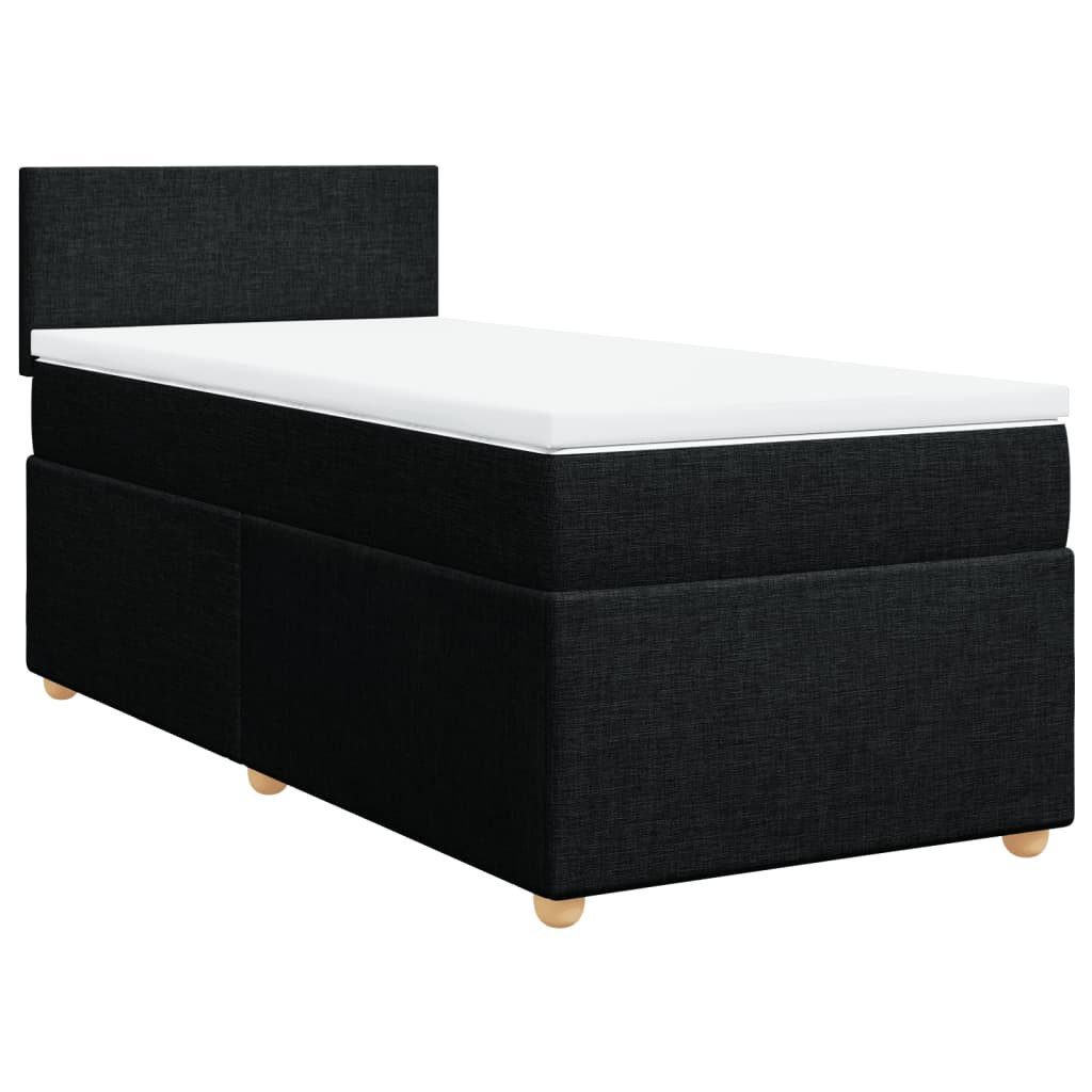 vidaXL Bett Boxspringbett mit Matratze Schwarz günstig online kaufen