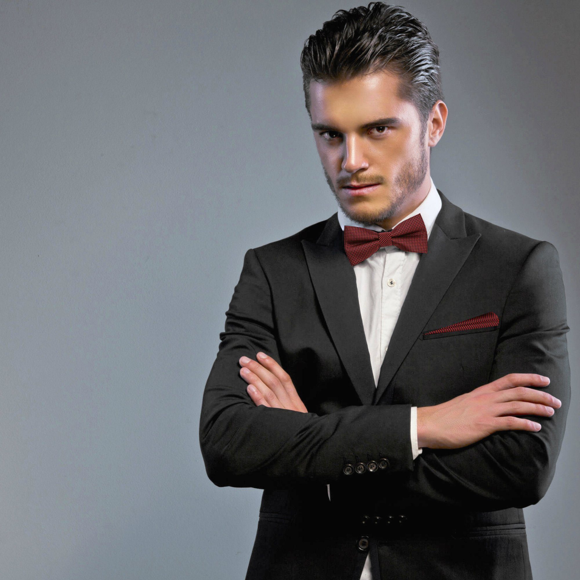 GASSANI Fliege Hochzeitsfliege Tuch Festlich, Karo Herren-Fliege Hochzeit S günstig online kaufen