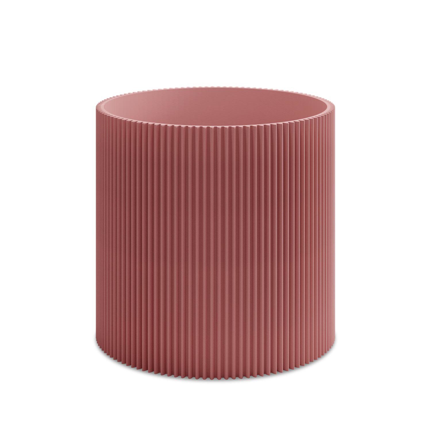 Oberfläche Rillen, geriffelt, Rillen-optik, Druck, Übertopf Terracotta 3d Matte Minimalistische Dennismaass. BIO-Kunststoff, RILLEN,