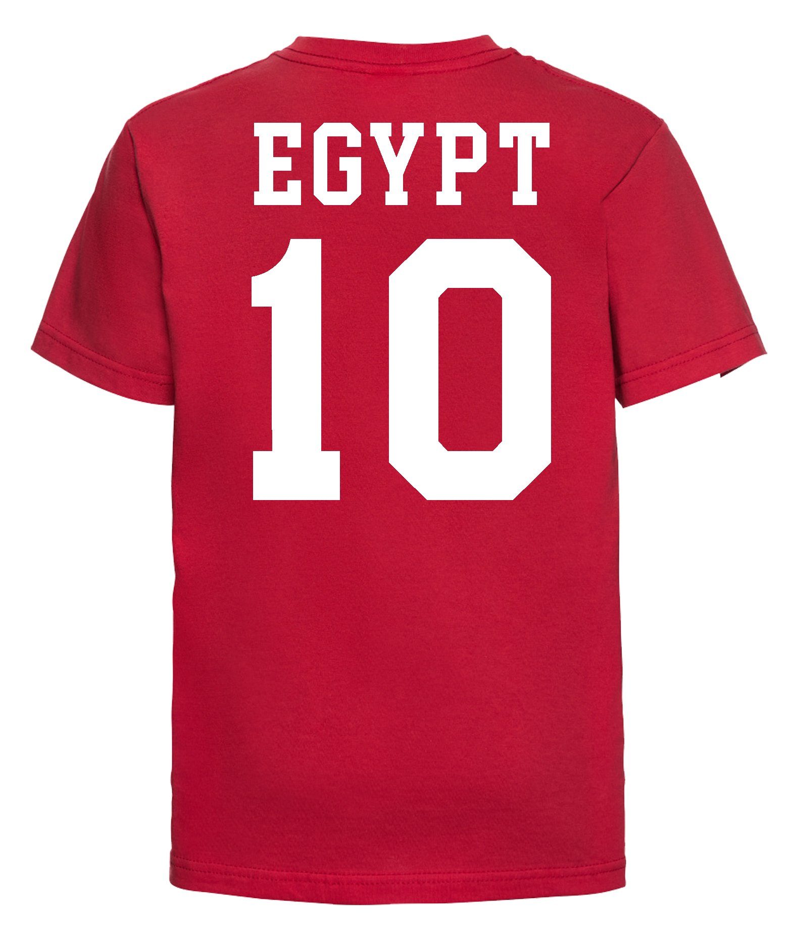 Kinder T-Shirt mit Look trendigem im T-Shirt Youth Trikot Ägypten Fußball Designz Motiv