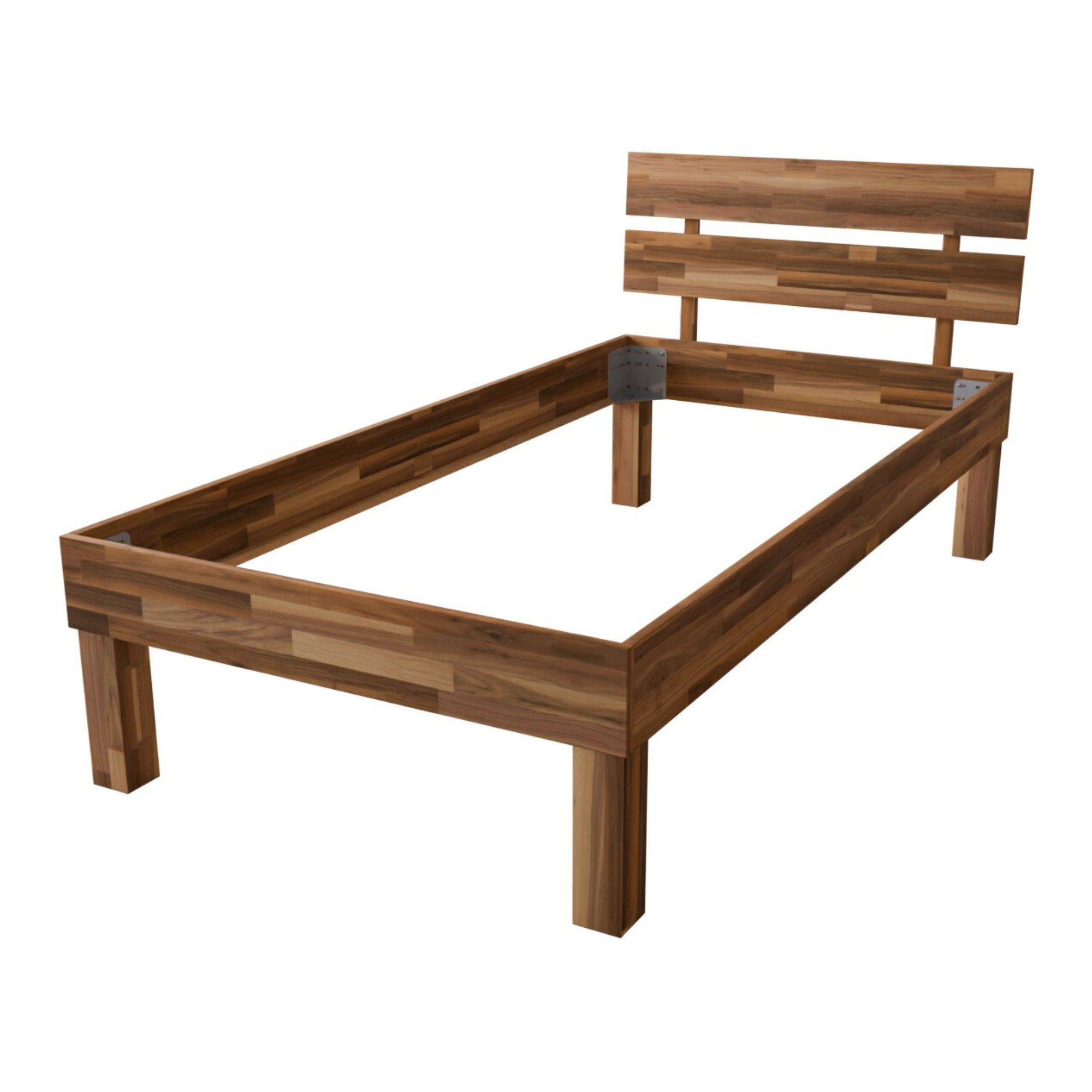 MeinMassivholz Bettgestell PALMA Nussbaum (Einzelbett & günstig online kaufen