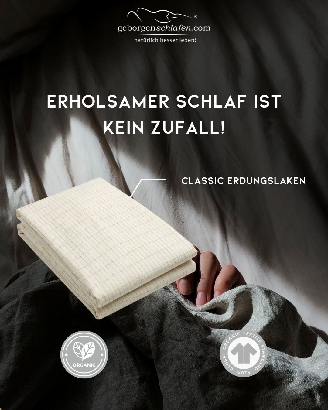 geborgenschlafen Bettlaken Erdungslaken Set 1 Basis – Bio-Baumwolle mit Sil günstig online kaufen