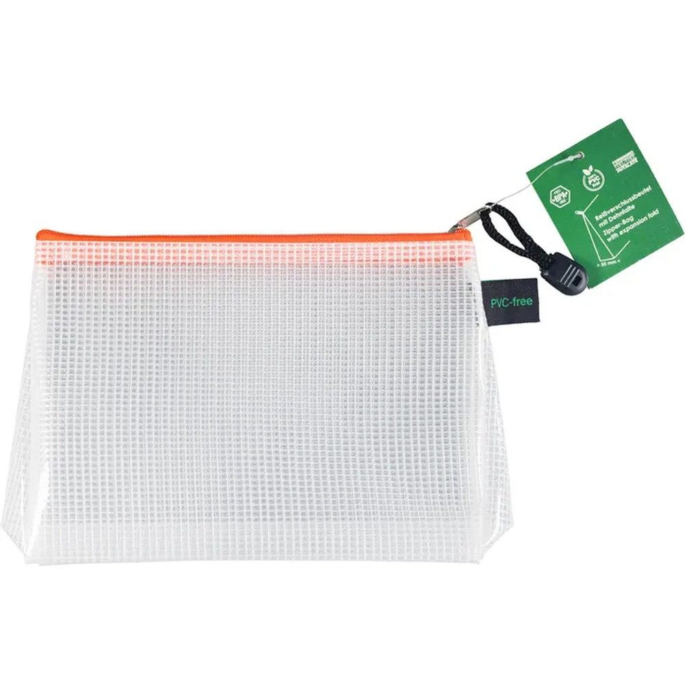 FOLDERSYS Folienbeutel FolderSys Reißverschlussbeutel transparent/orange