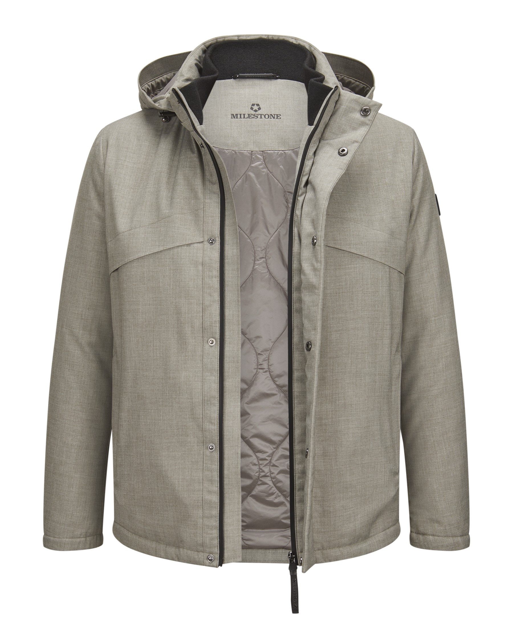 MILESTONE Funktionsjacke MSRobin Winddicht, wasserabweisend & atmungsaktiv mit abnehmbarer Kapuze